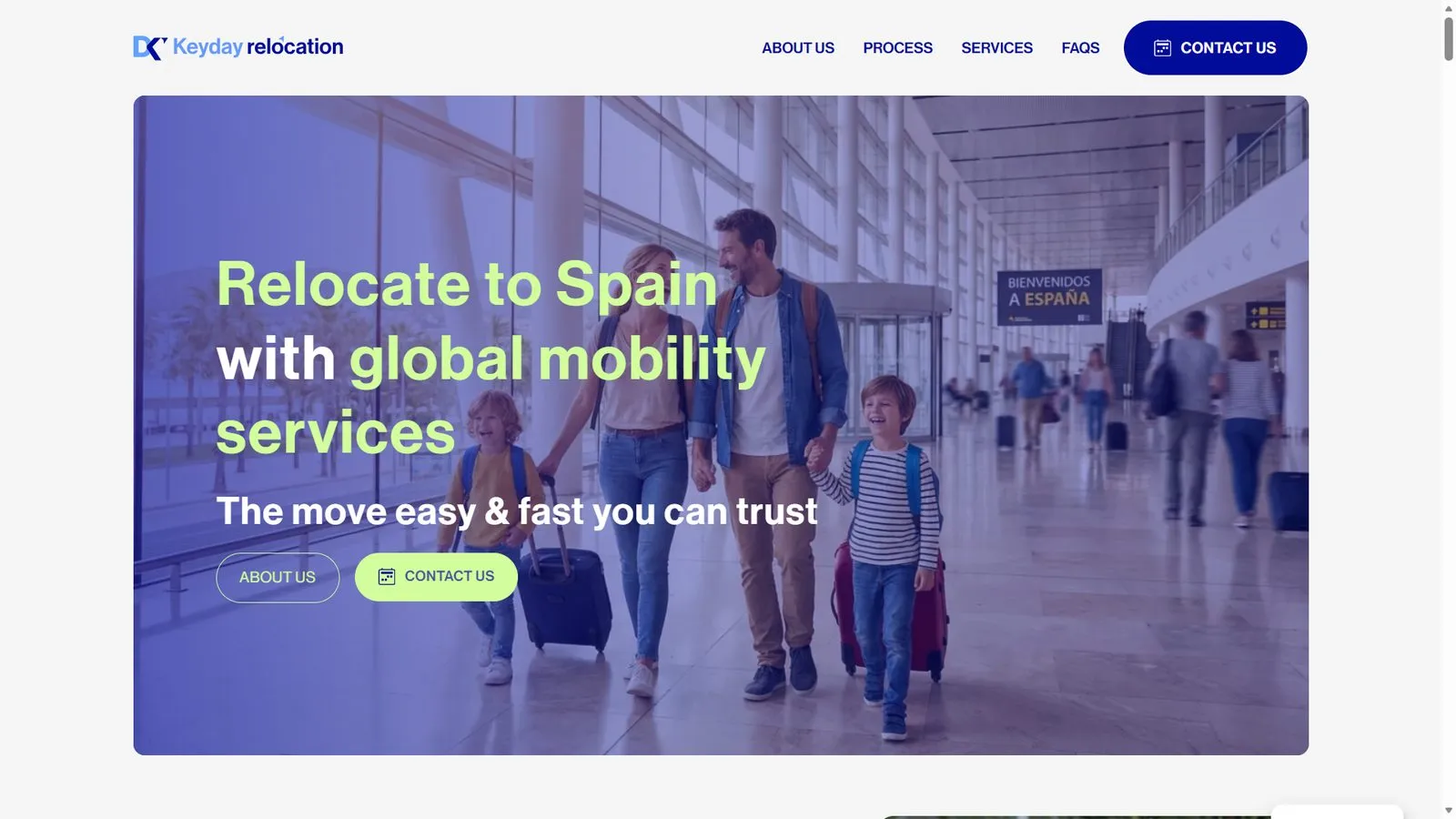 Keyday Relocation website, relocation agency in Spain