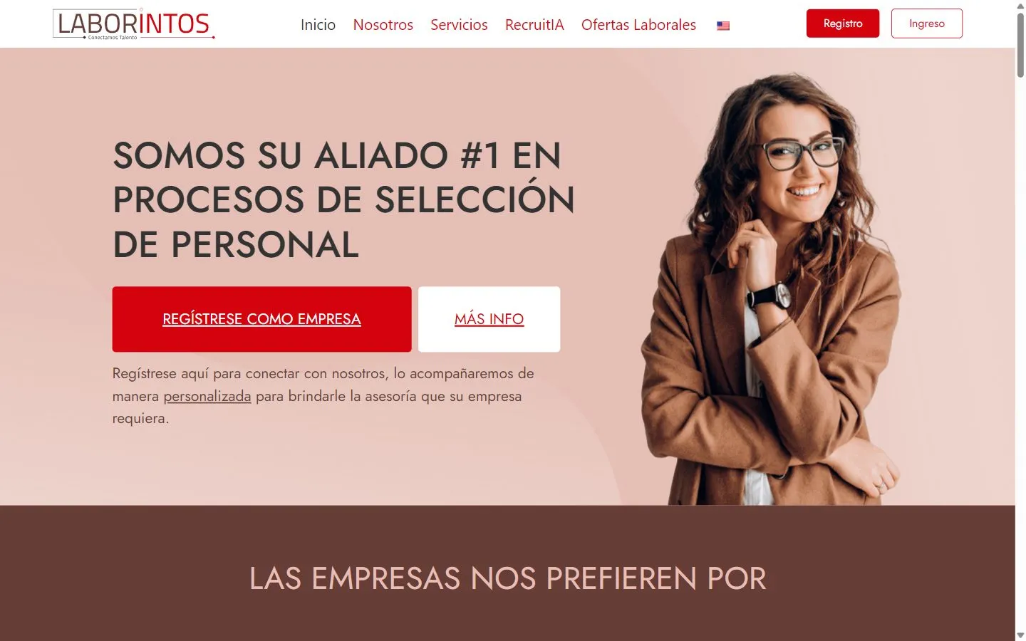 Laborintos website, recruitment consultancy in Colombia